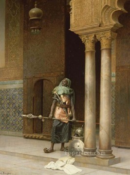 guardia orgullosa Ludwig Deutsch Orientalismo Árabe Pinturas al óleo